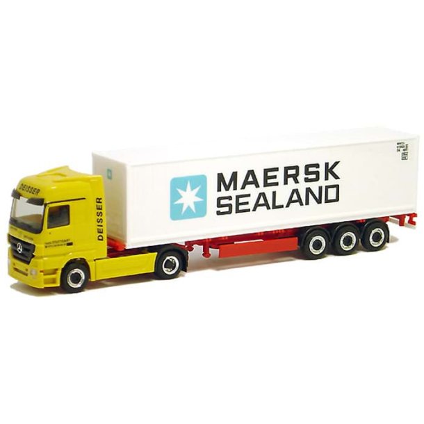 HERPA 1:87/H0 5158 DEISSER "MAERSK SEALAND", ACTROS CONTAINER 40 FT. *