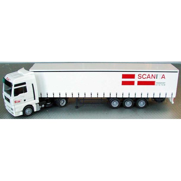 AWM 1:87/H0 53377 SCANITA M.A.N. GARDINPRESENNINGSTRAILER