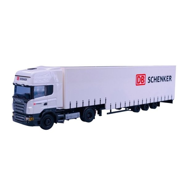 AWM 1:87/H0 Nr. AWM 76028 DB SCHENKER, SCANIA R TOPLINER JUMBO GARDINPRESENNINGSTRAILER *