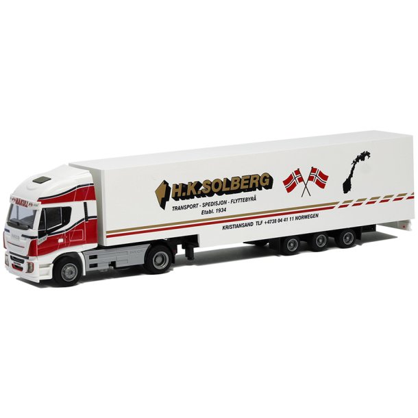 AWM 1:87/H0 Nr. AWM 53654 HKULL/SOLBERG IVECO HIWAY XP MED JUMBO TRAILER *