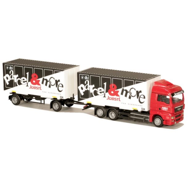 AWM 1:87/H0 54240 JBSTL "PARCEL AND MORE " M.A.N. TGX XLX SKIFTE/VEKSELLAD