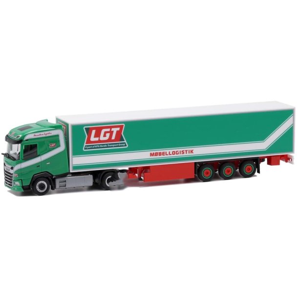 HERPA 1:87/H0 317245  LGT LOGISTICS AS, DAF XG EUROTRAILER MED FAST OVERBYGNING *