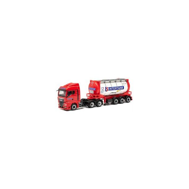 HERPA 1:87/H0 NR. 314541 TANKVOGN LS INTERTANK PADBORG,M.A.N. TGX GM DANSK *