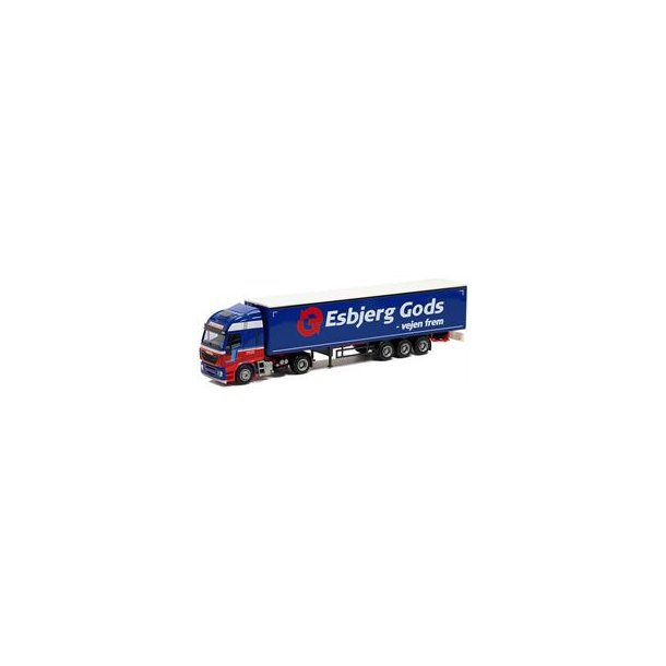 AWM 1:87/H0 Nr. AWM 53646 ESBJERG GODS, IVECO STRALIS MED GARDIN-P-TRAILER *