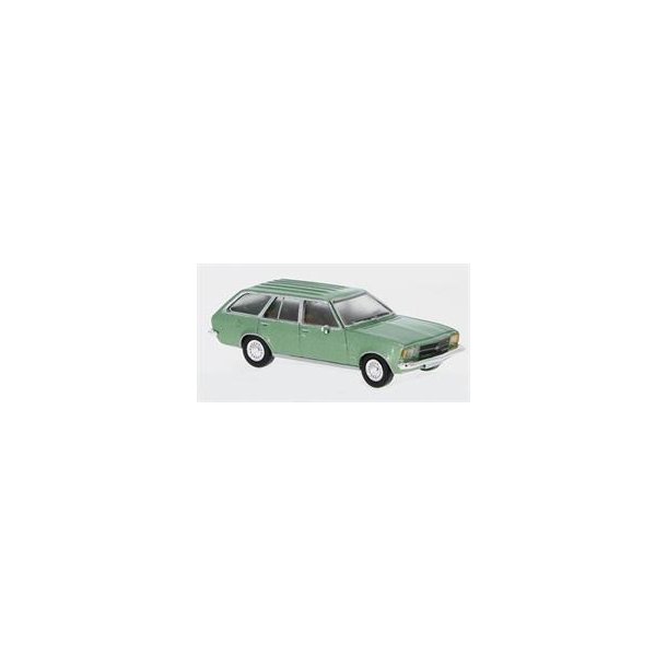 BREKINA/PCX 1:87/H0 NR. 770022 OPEL REKORD D STATIONCAR GRN METALLIC NYHED